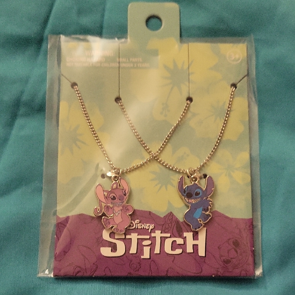 NWT Disney Stitch Necklace Set